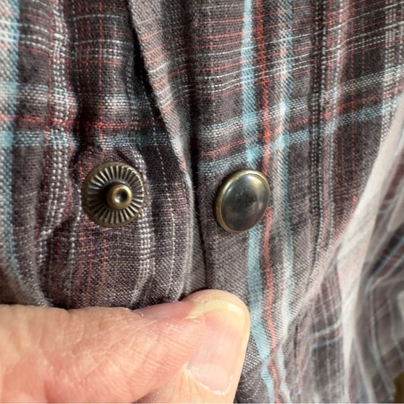 Wrangler Jeans Co Snap Front Men Size 3XL Gray Plaid Long Sleeve western shirt - Picture 6 of 8